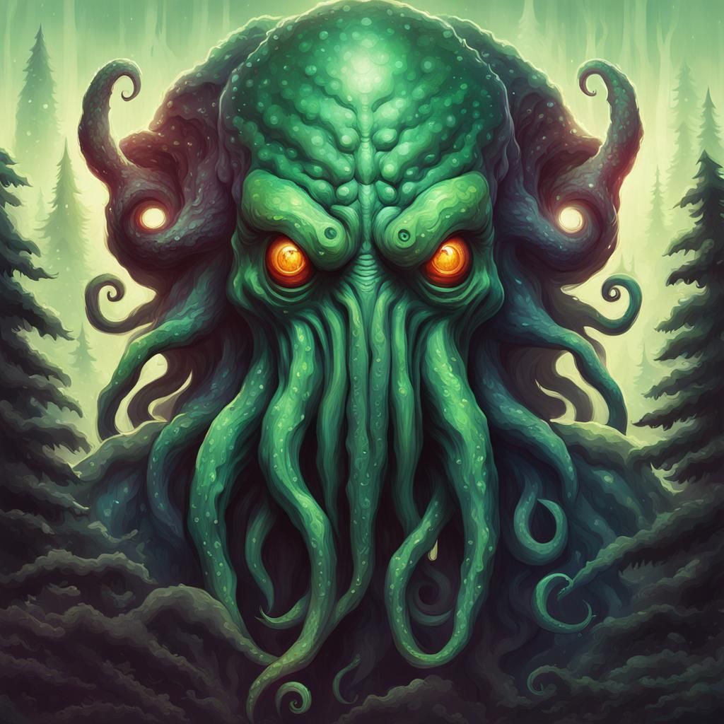 Awkward 80s Cthulhu Family Portrait