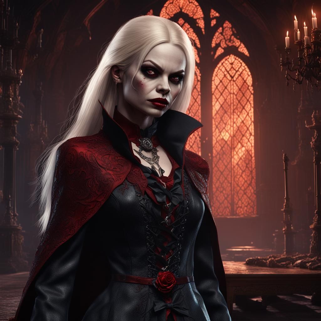 Female Vampire Detailed Matte Painting