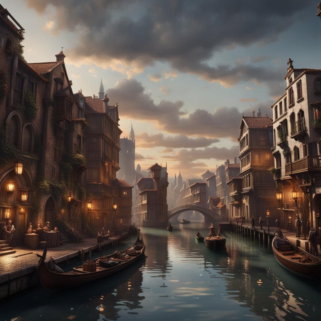 Fantastical City on Three Rivers: Digital Matte Painting