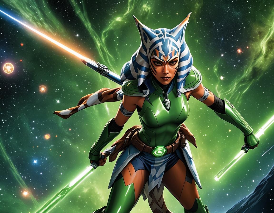 Ahsoka Tano as Green Lantern, Cosmic Illustration