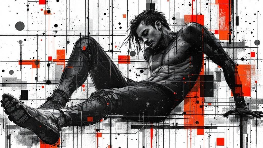 Dramatic Reclining Figure in Abstract Expressionism