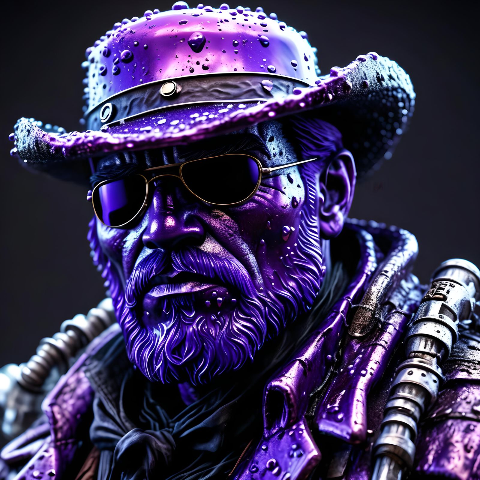 Purple Ooze Outlaw in Space Western Steampunk Style