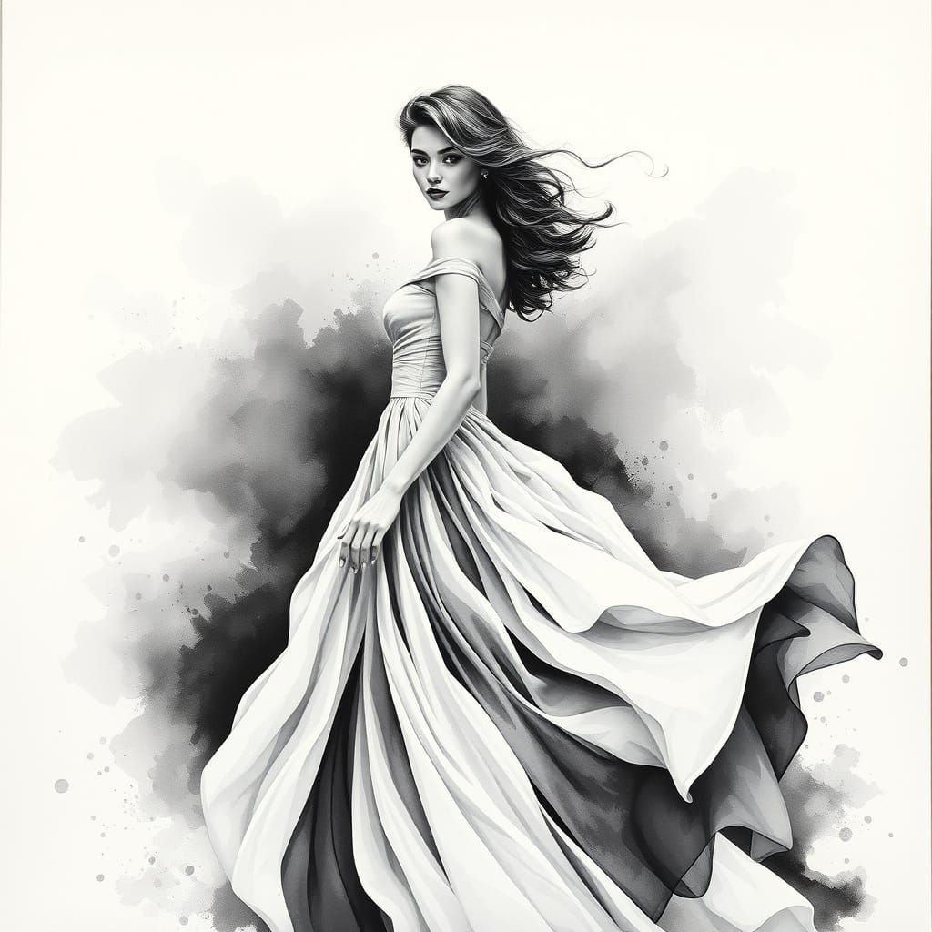 Ethereal Watercolor Goddess in Impressionist Masterpiece