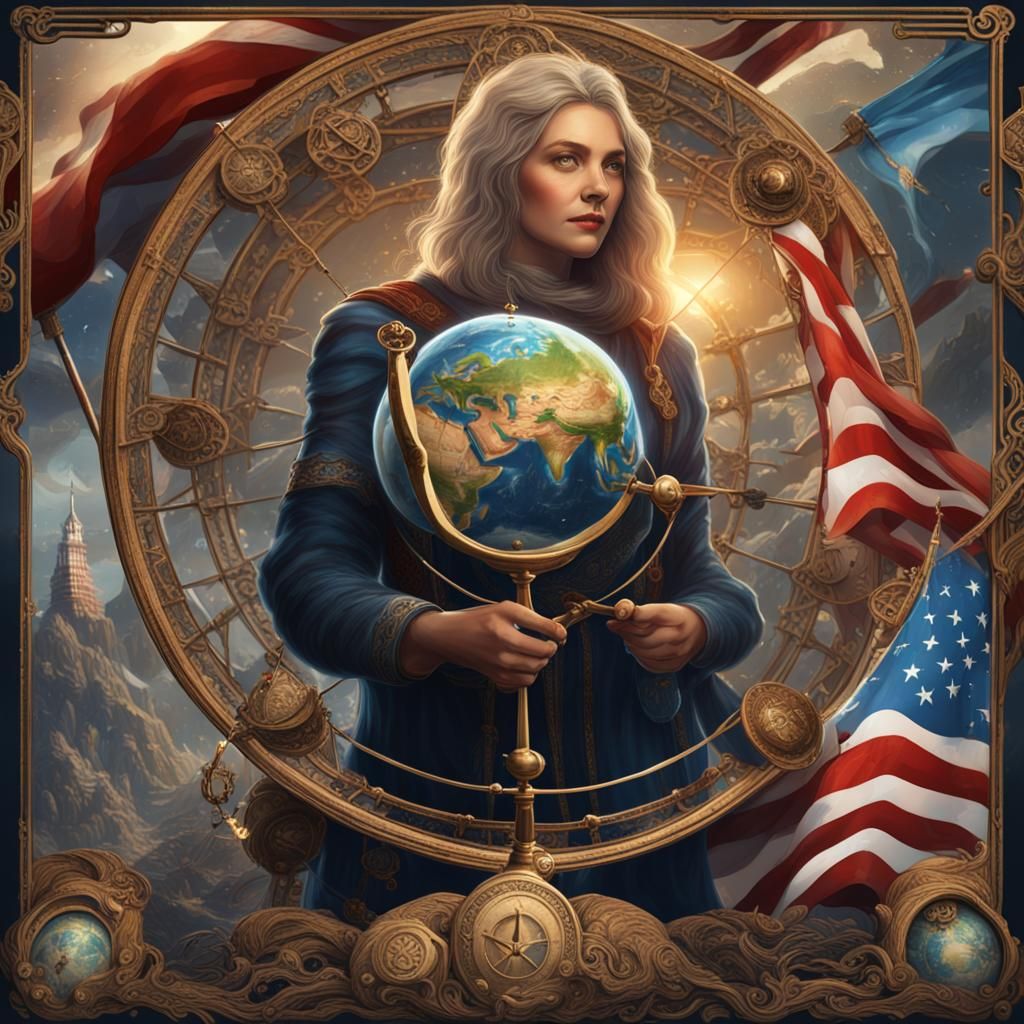 Woman Holds the World: Tarot Card Concept Art
