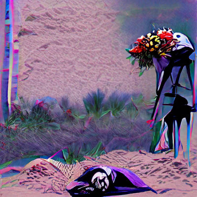 Photorealistic Death Figure in a Field