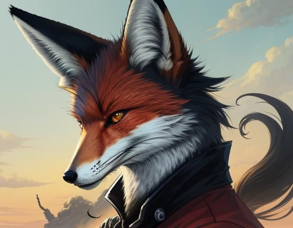 Savage Fox in Anime Key Visual Style