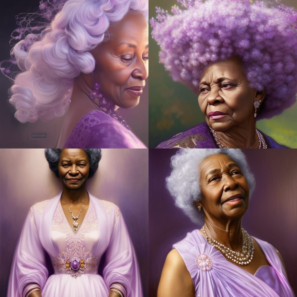 beautiful old African American grandmother in a beautiful li...