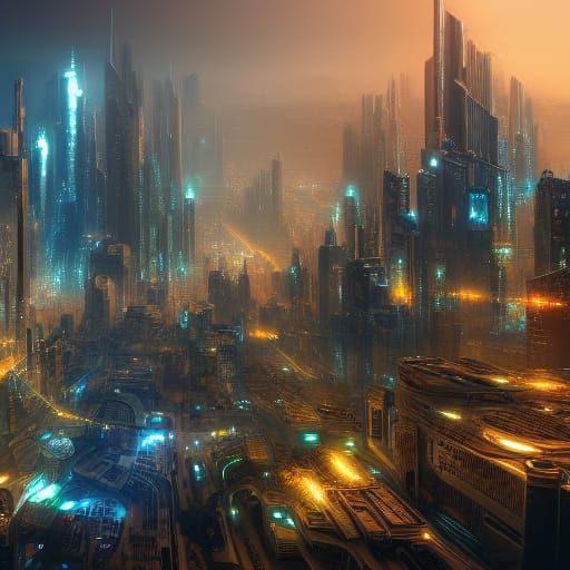 Cyberpunk Cityscape at Night in Unreal Engine
