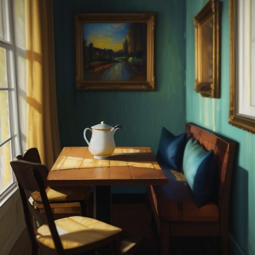 Expressionist Still Life with Impasto and Golden Light