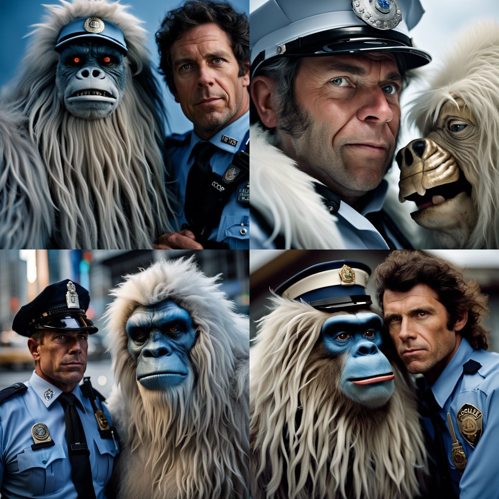 Yeti Befriends a Cop: Professional Portrait