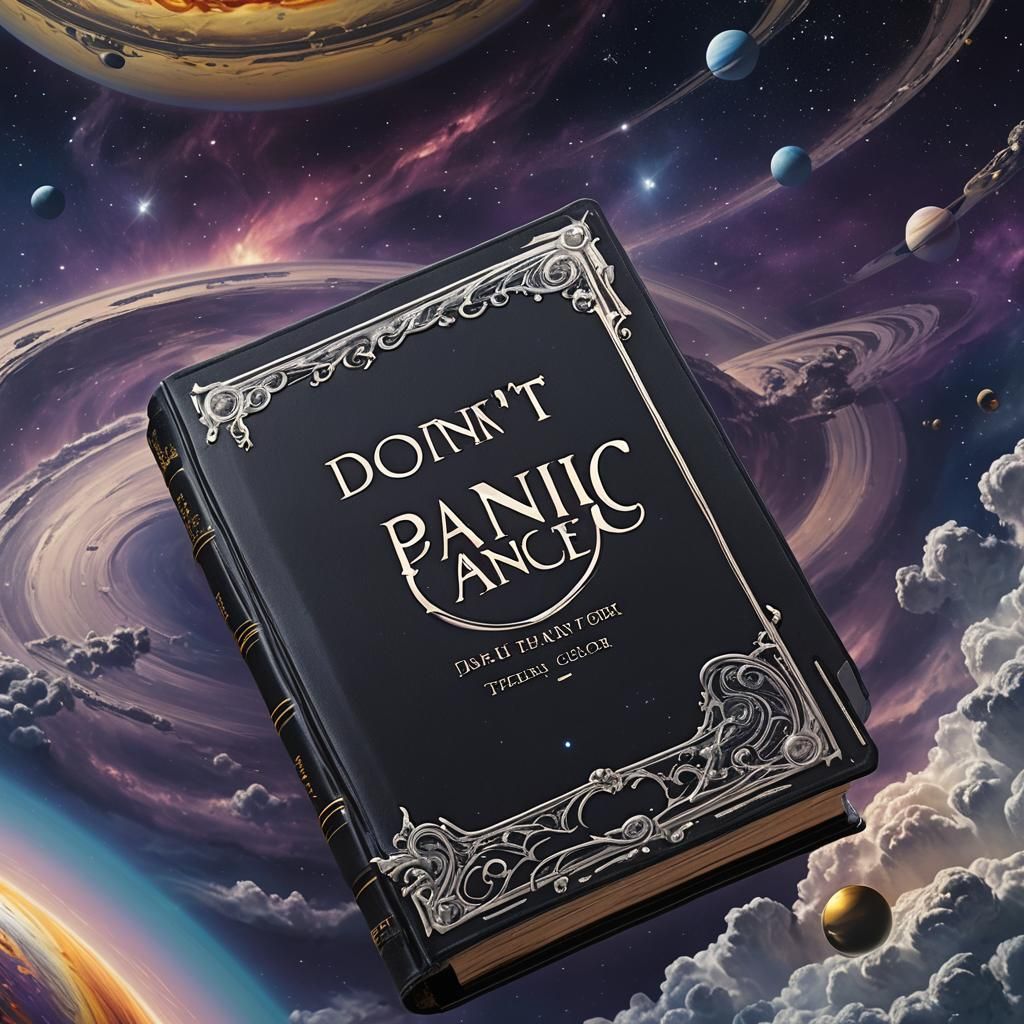 Mysterious Book Floating Before Ringed Planet