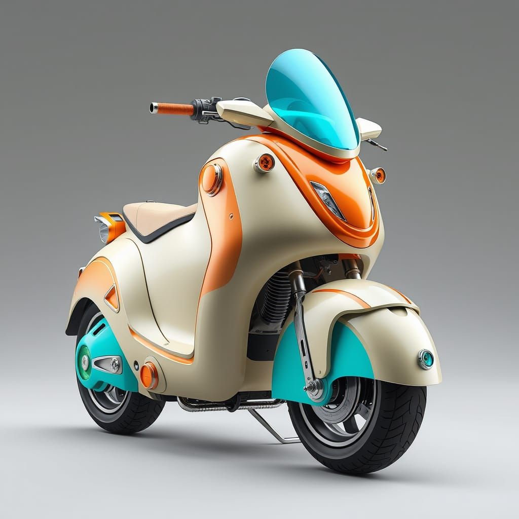 Cyberpunk Scooter in Hyperrealistic 8K Concept Art