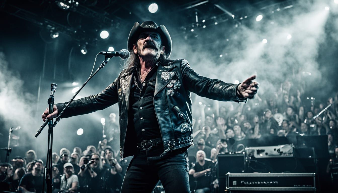 Rock Legend Lemmy Kilmister Unleashes Energy on Stage
