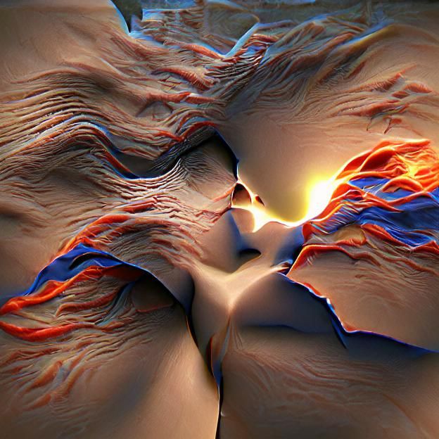 Tectonic Embrace in Scientific 3D Photomontage