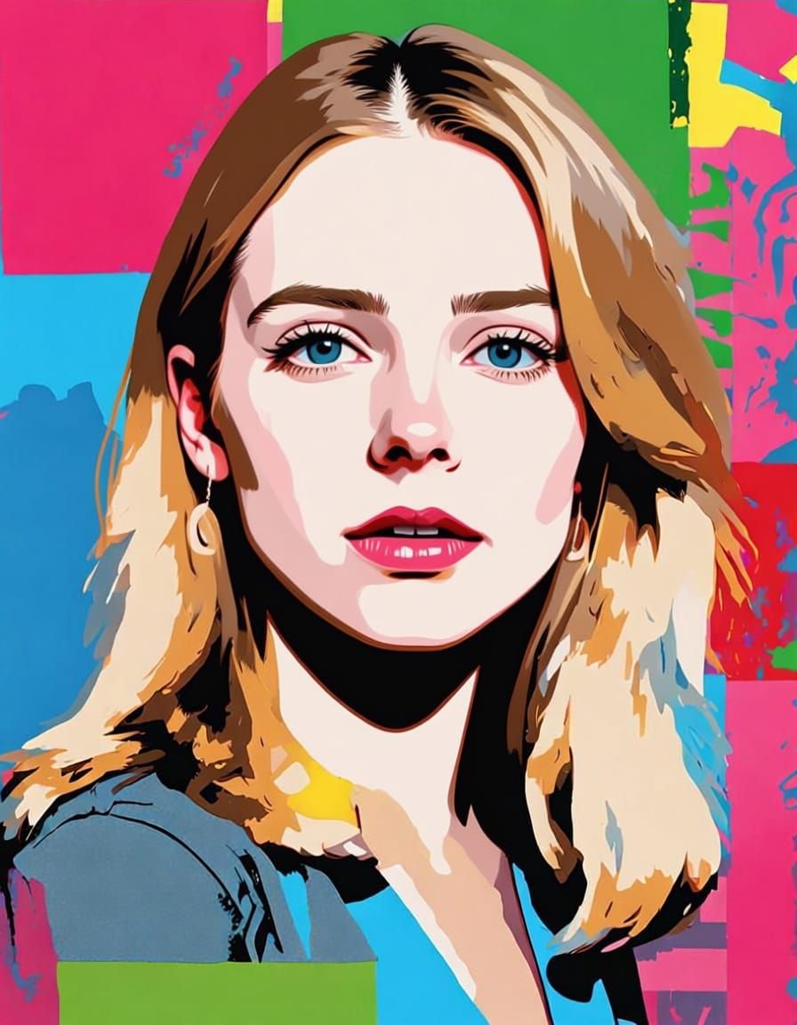 Pop Art Portrait in Warhol Style
