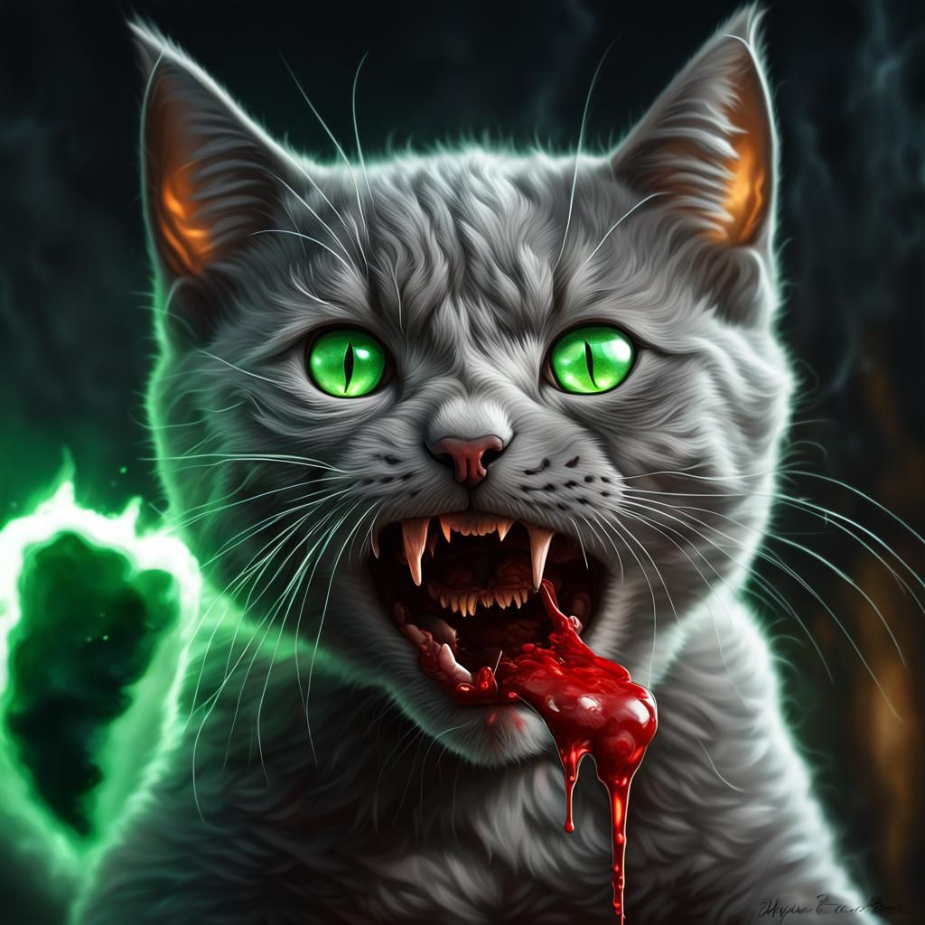 Chartreux Kitten Demonic Ver