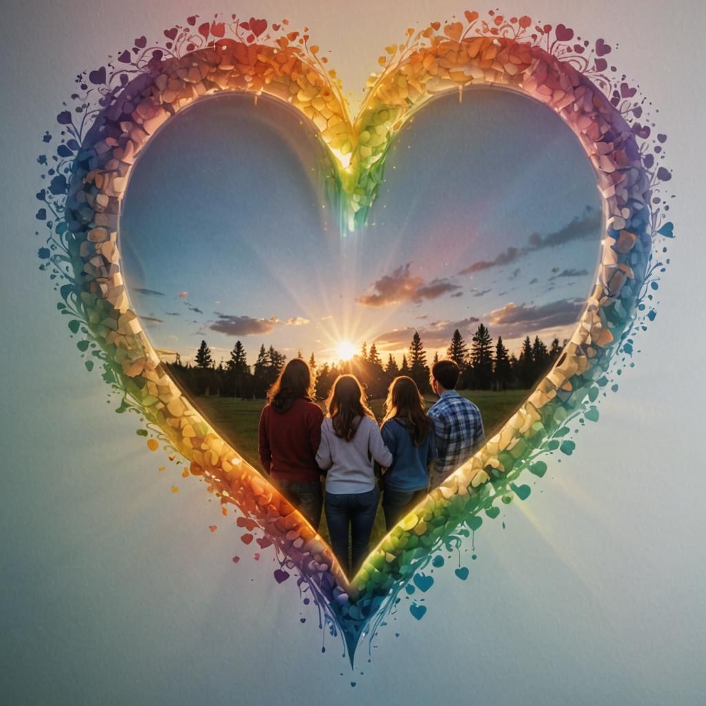 Heartfelt Family Memories in Double Exposure