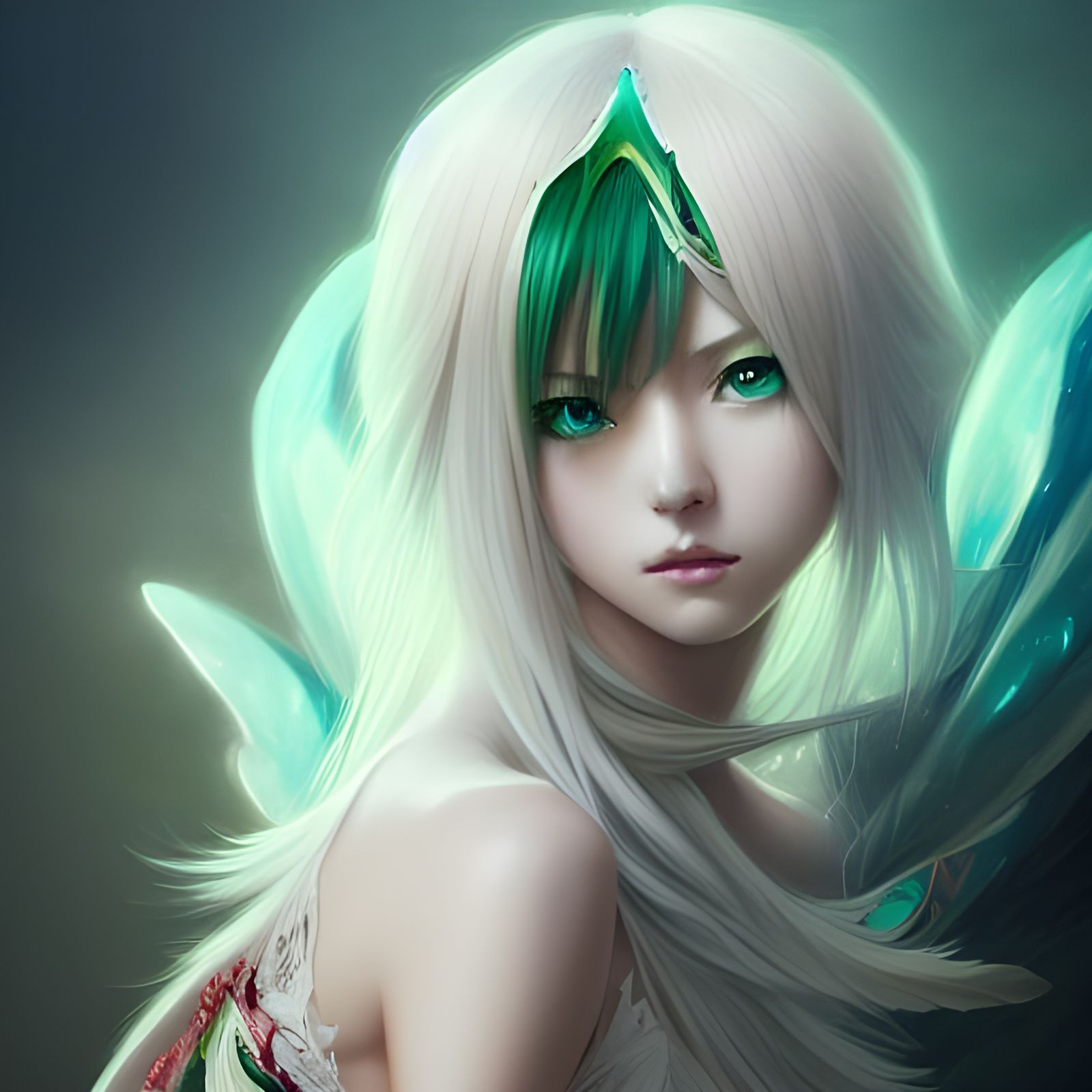 Anime Goddess with Fox Ears by Artgerm