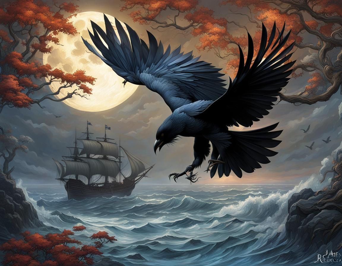 Four Seasons Galleon Battle in Fantasy Art Style