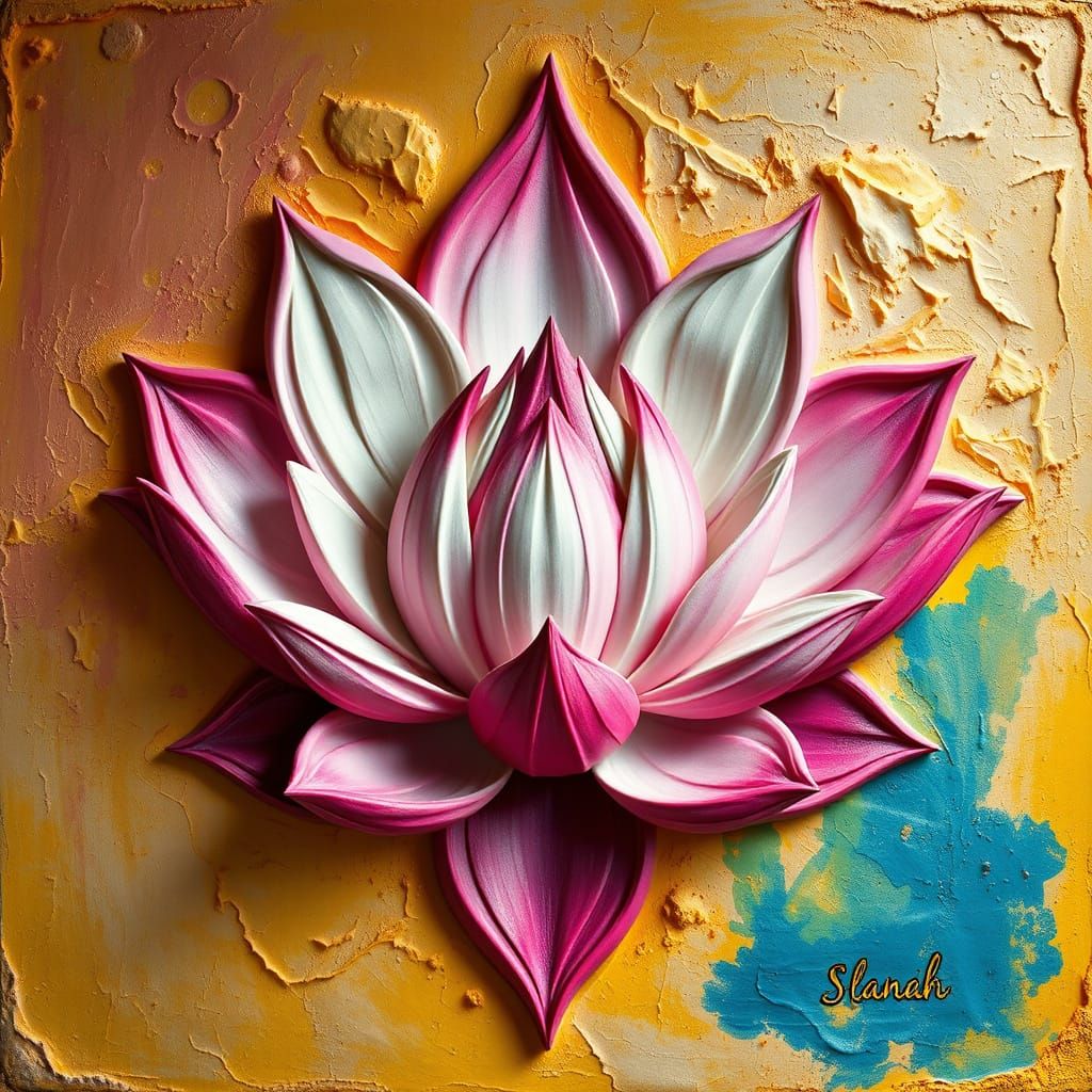 Lotus Blossom Embossed Relief in Vibrant, Radiant Cosmetics