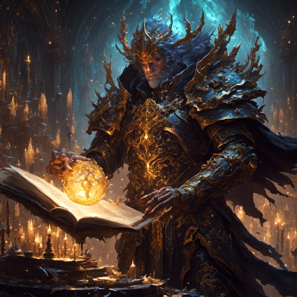 Goliath Warlock Eldritch Knight in Hyperreal Style