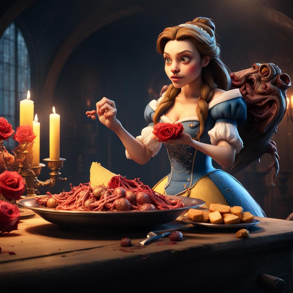 Scary Zombie Beauty and the Beast Concept Art