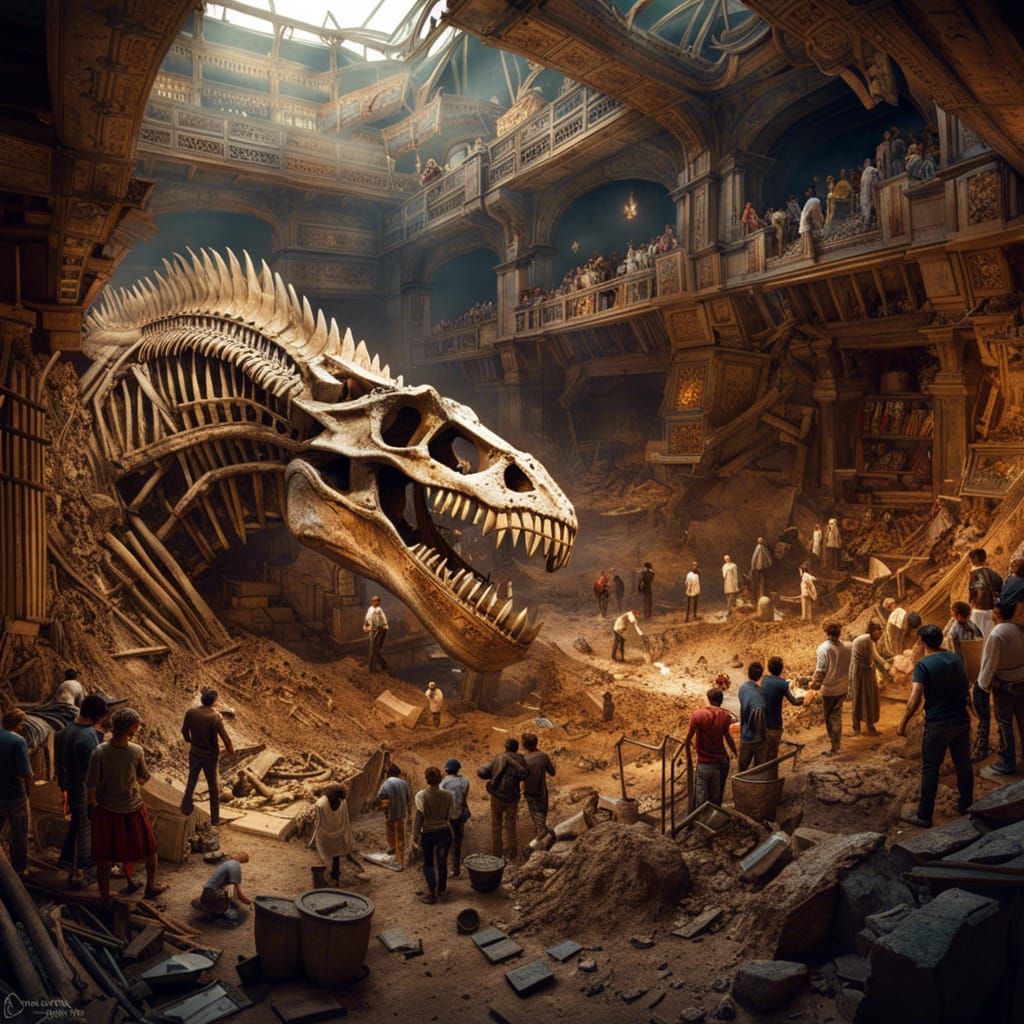 Gigantic Dinosaur Skeleton Uncovered at Archaeological Dig