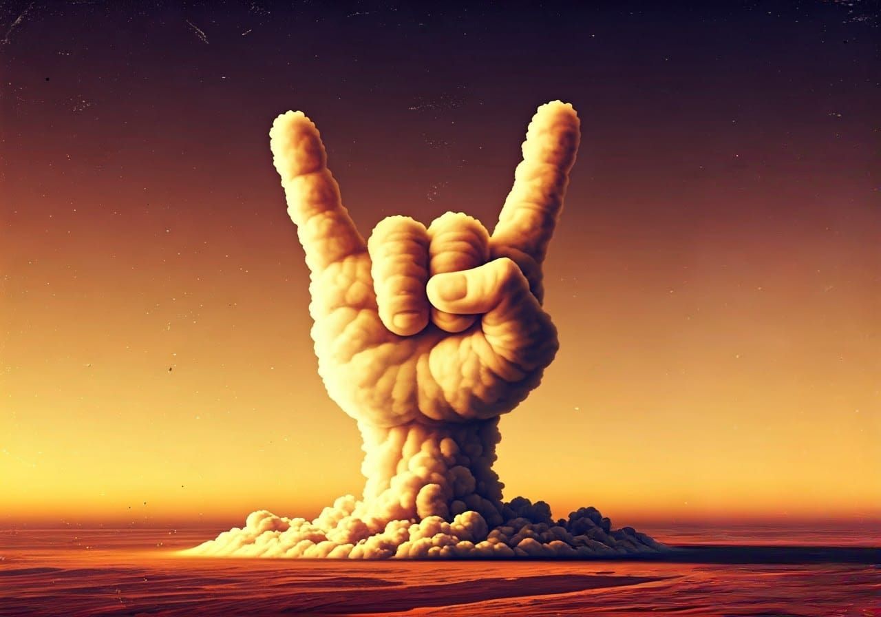 Rock Hand Cloud Erupts from Atomic Blast