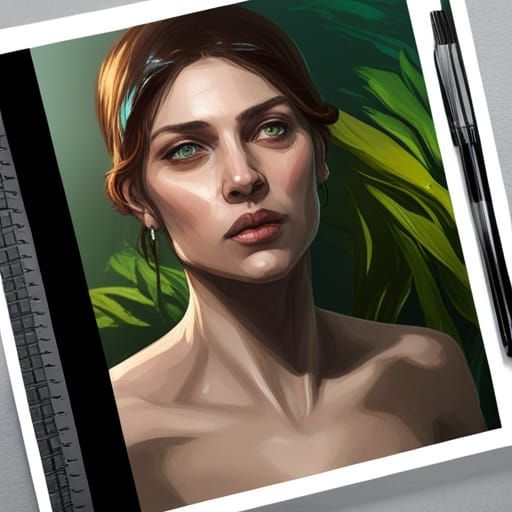 Beautiful Woman Portrait with Dynamic Lighting