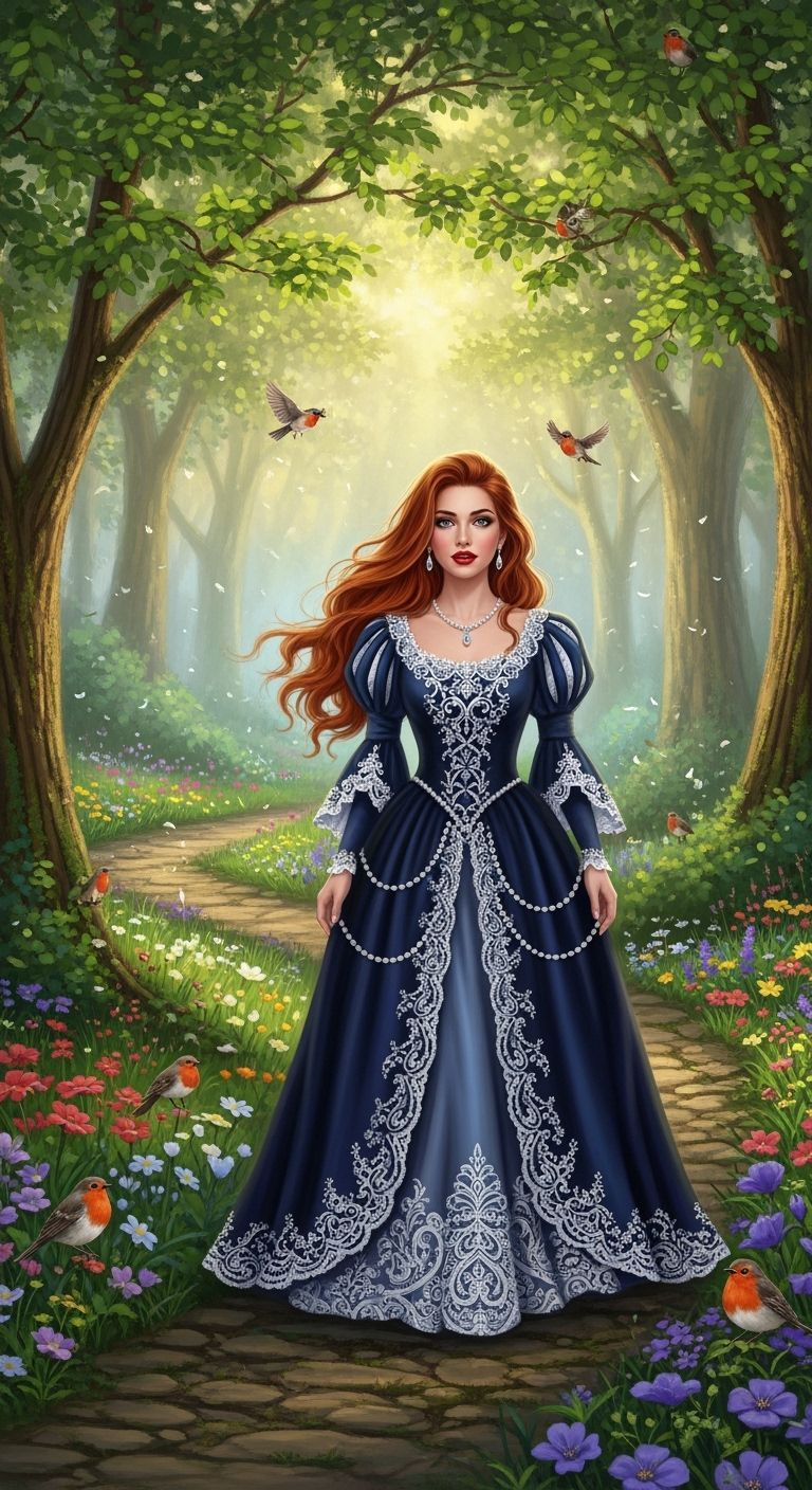 Majestic Queen in Forest, Ethereal Style