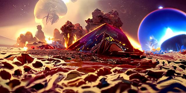 Destroyed Planet: Holographic Astral Concept Art