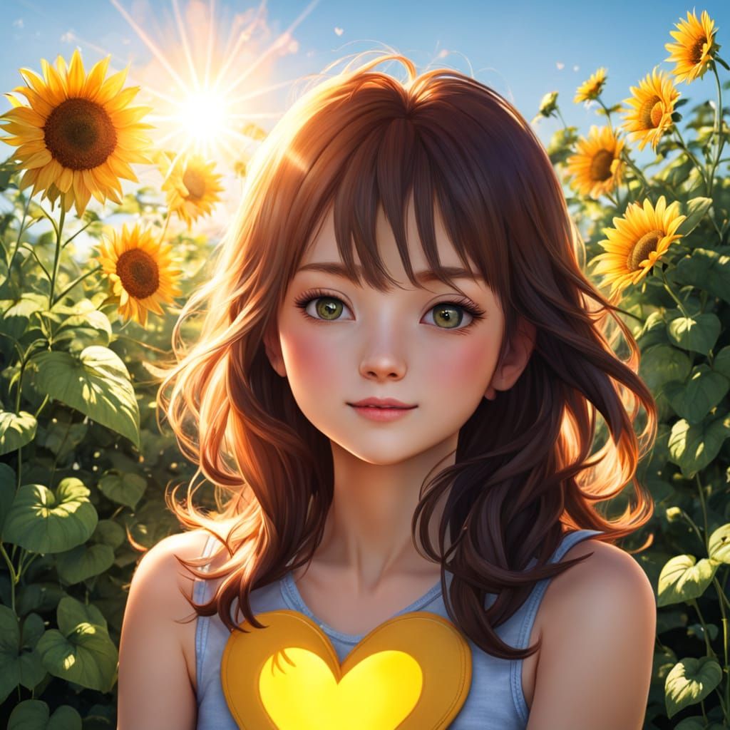 Sunshine and Hearts Generated by AI