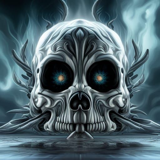 Frozen Skull: Dark Fantasy Concept Art