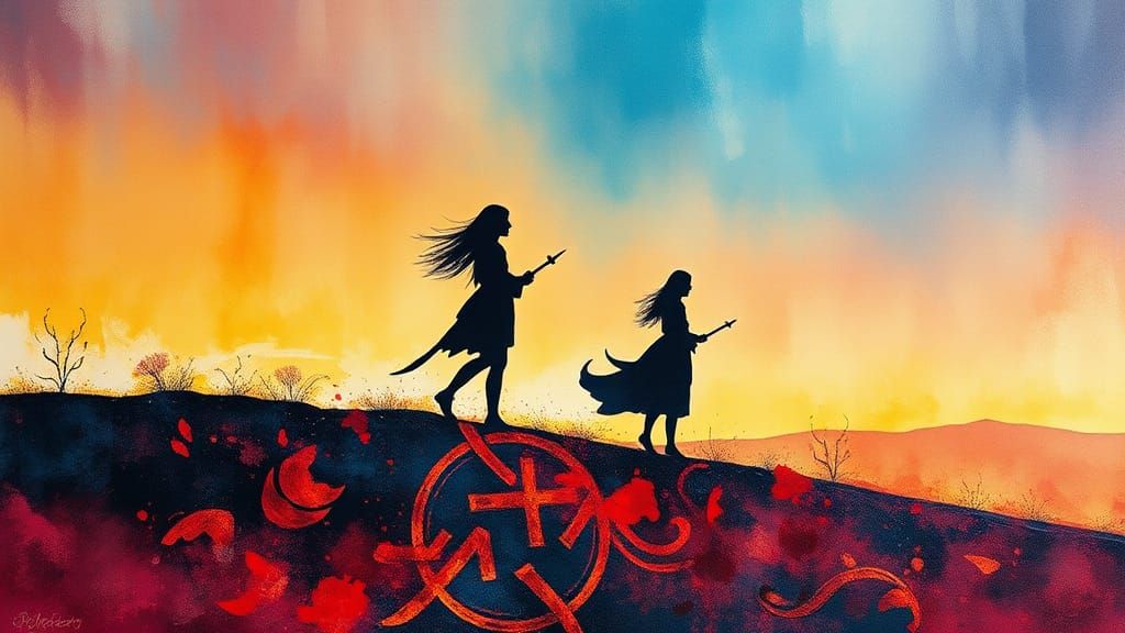 Ethereal Silhouettes in Watercolor and Impasto Textures