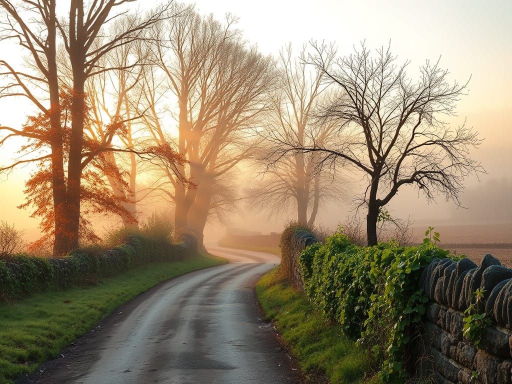 Golden Morning in Autumnal Hills