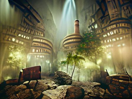 Surreal City Between Times and Dimensions