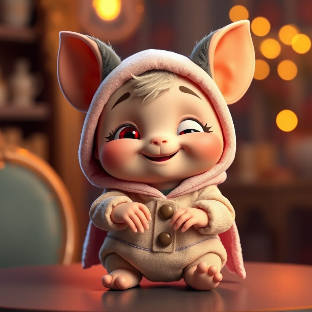 Adorable Hamster Portrait in Stylized 3D