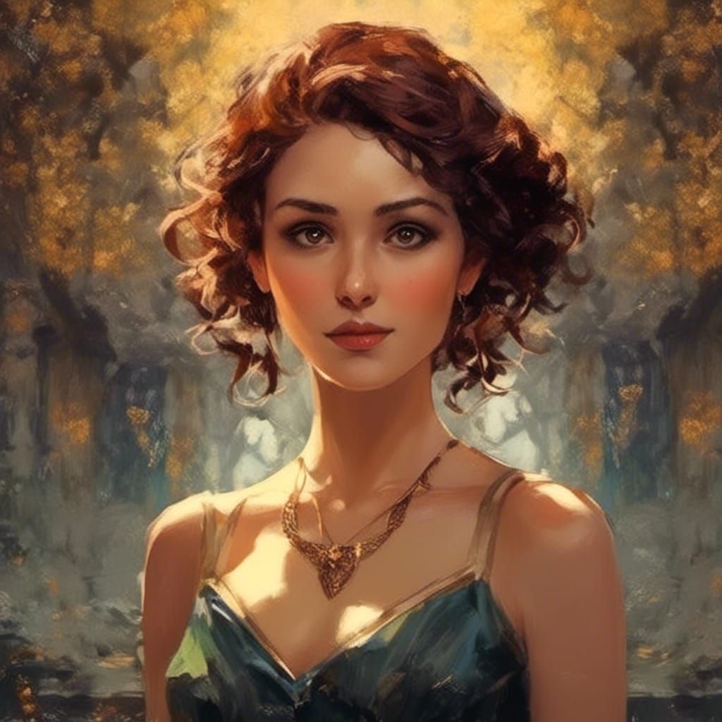 Fantasy Portrait in Underground Throne Room