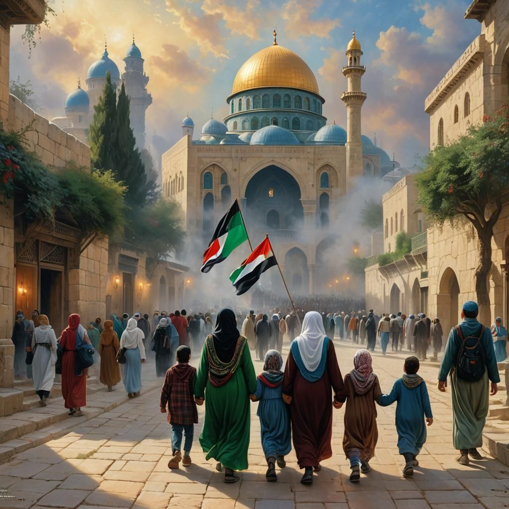 Palestinian Family Journey to Al-Aqsa Mosque