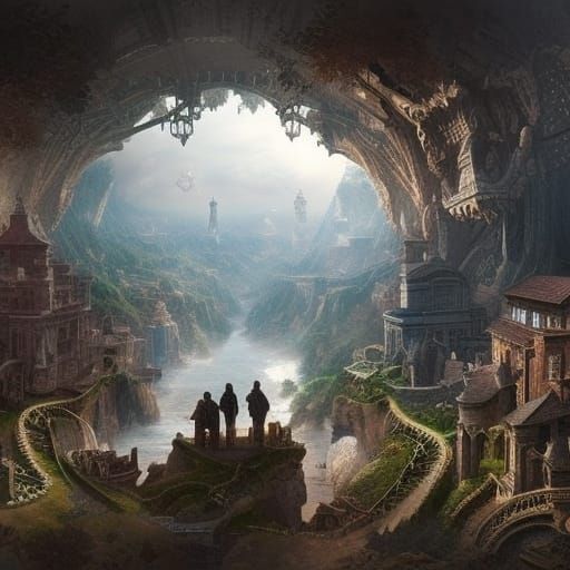 Epic Detailed Map: A Digital Matte Painting