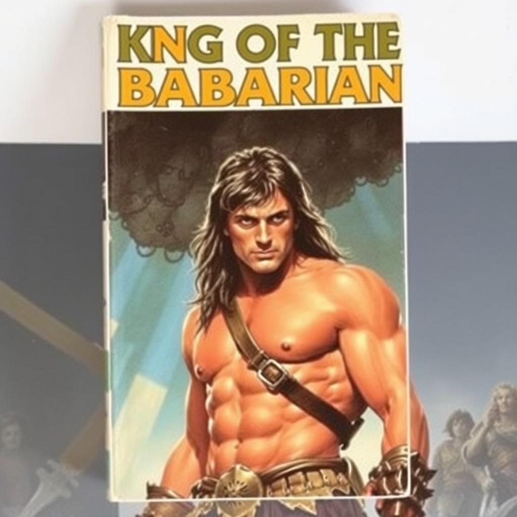 Vintage Pulp Fantasy Barbarian Book Cover Art