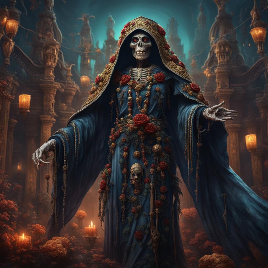 La Santa Muerte: Detailed Matte Painting
