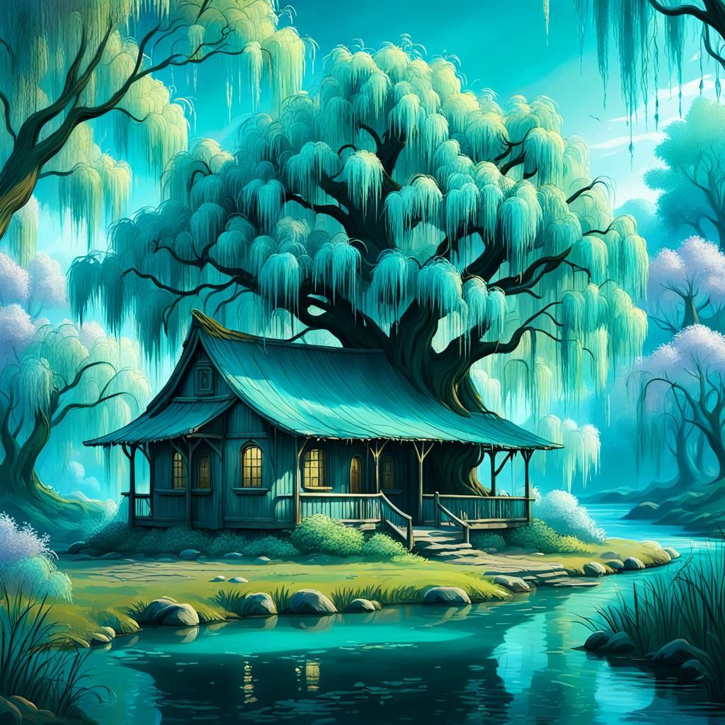 Ethereal Forest Safe-House in Teal and Pastel