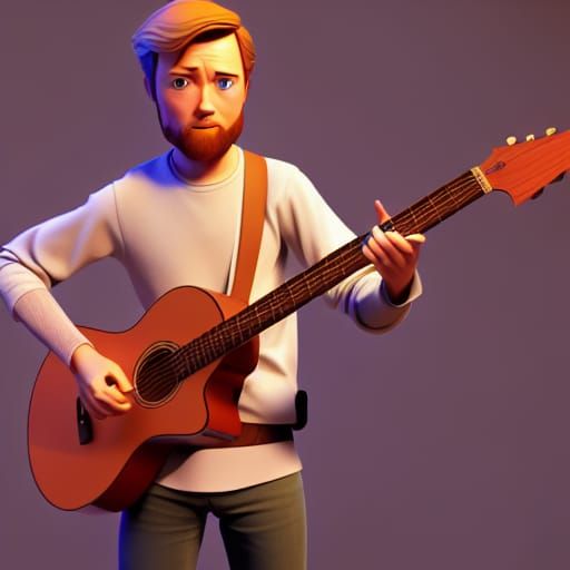 Obi-Wan Kenobi Guitar Performance, Pixar Style