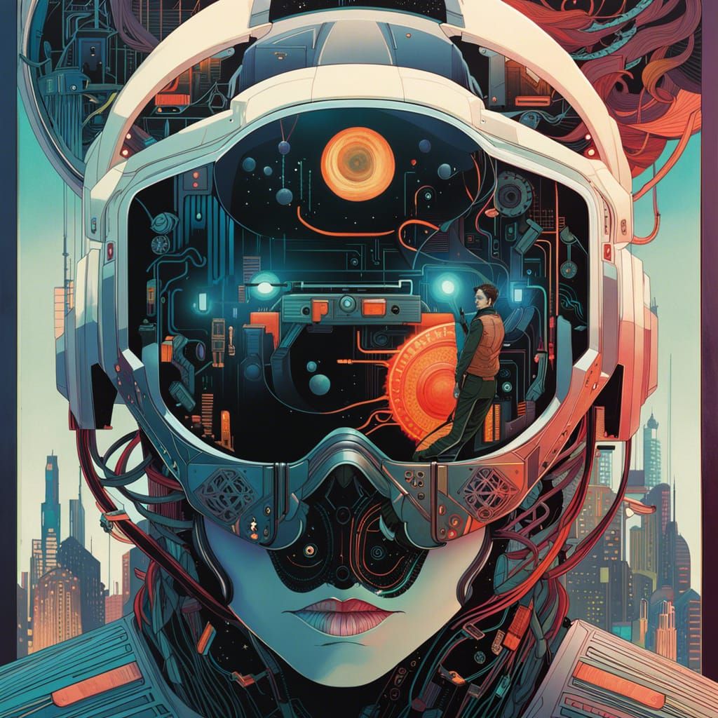 Cosmic Cyberpunk Cyborg Artwork