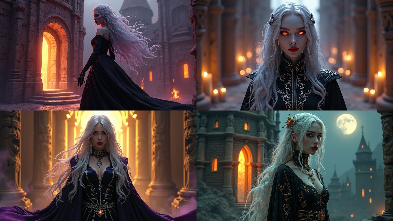 Hyperrealistic Necromancer Guards Astronomy Tower in Dark Fa...