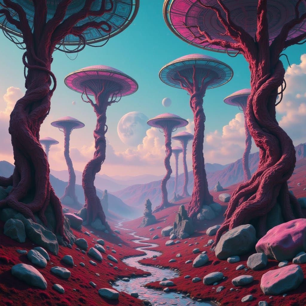 <lora:Gallifrey:1.0> Surreal landscape