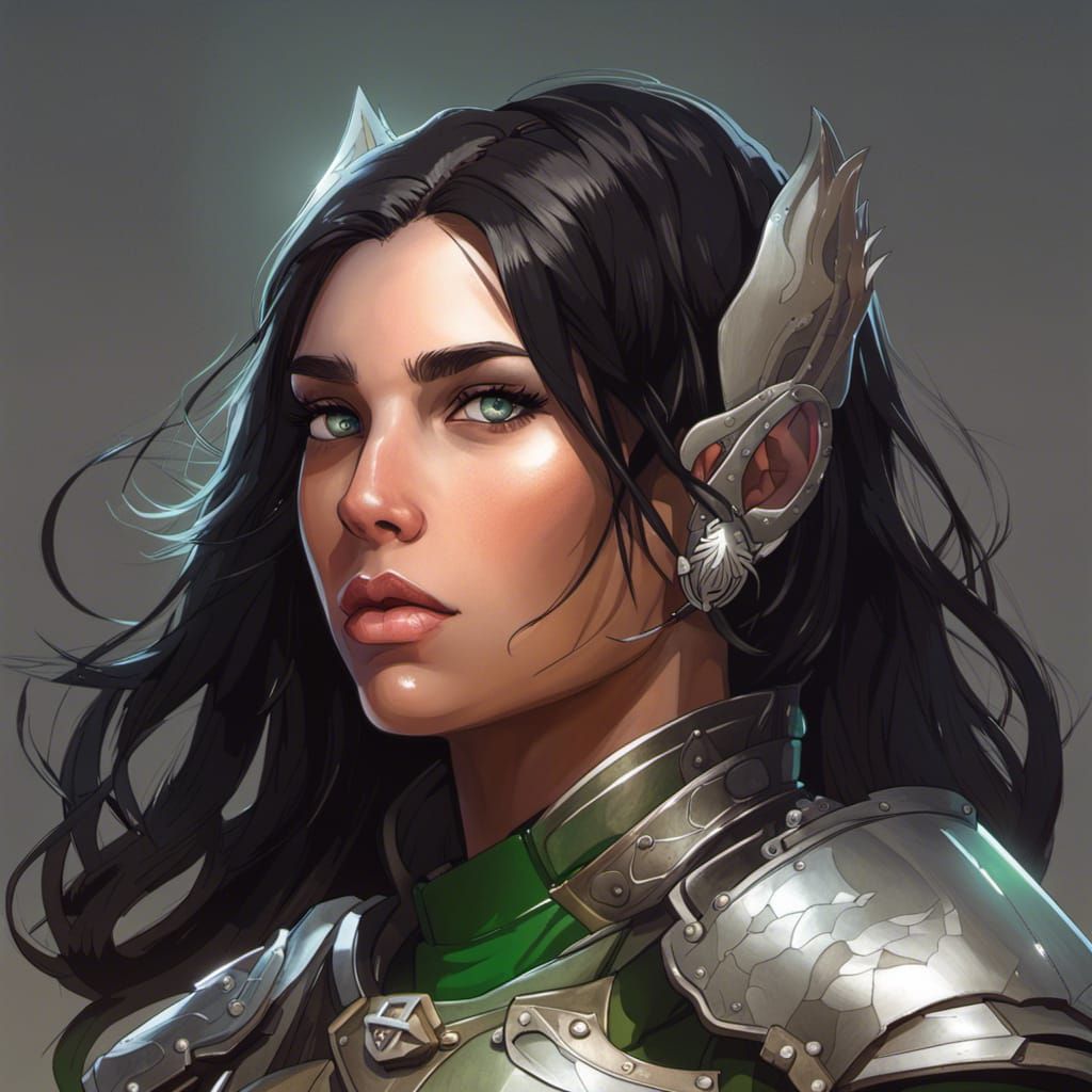 Female Centaur Portrait in Hyperdetailed Style