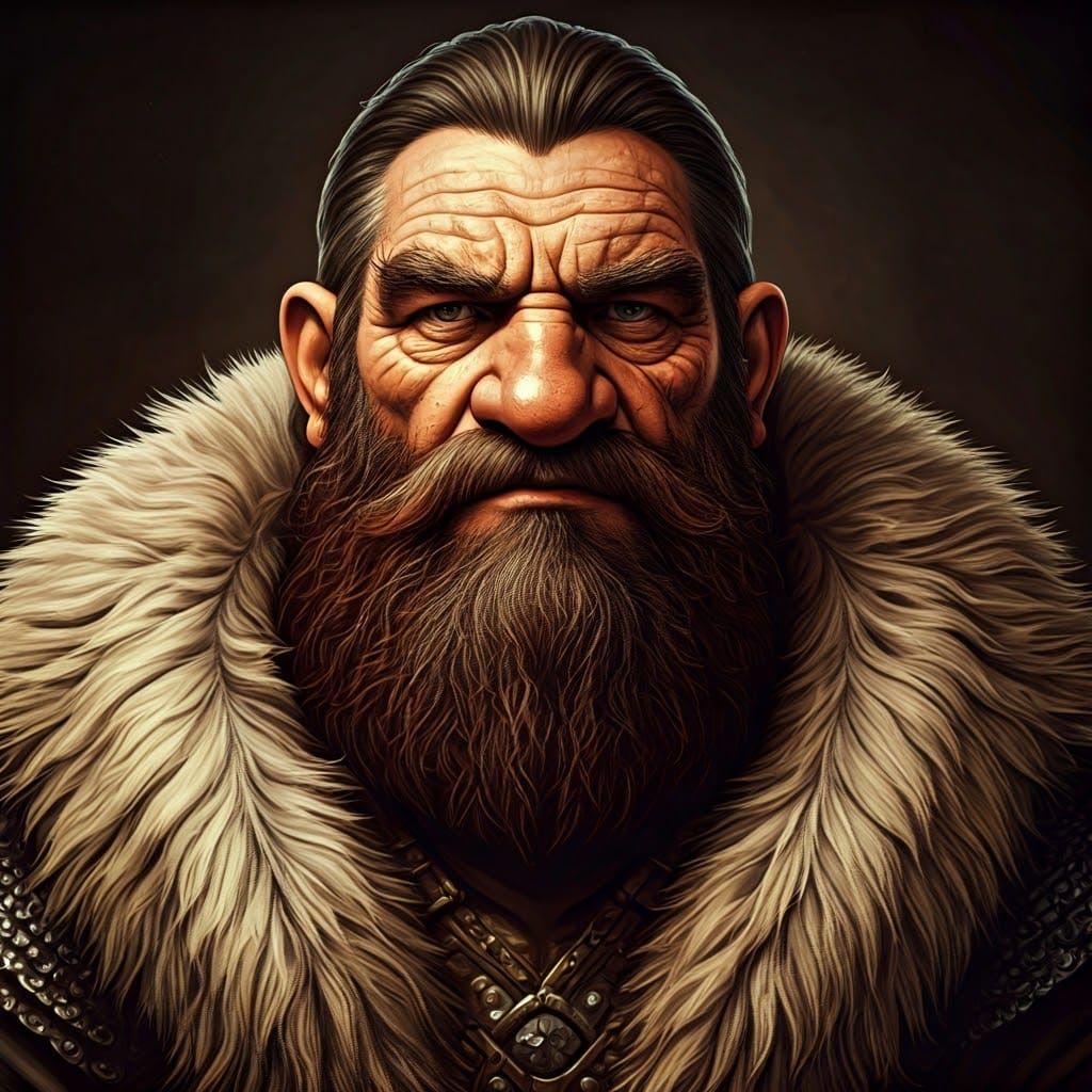 Grizzled Gruff Dwarf Barbarian