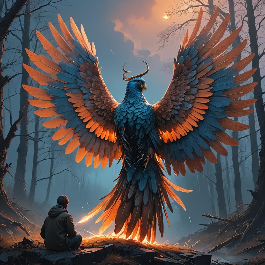 God Creating with New Wings: Fantasy Concept Art